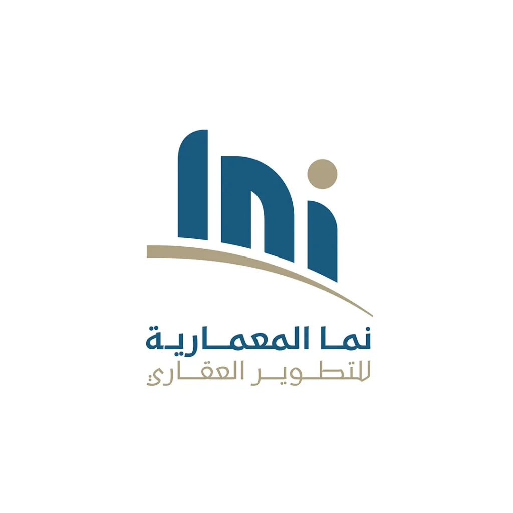 Blue Buildings Arabic Wordmark 01