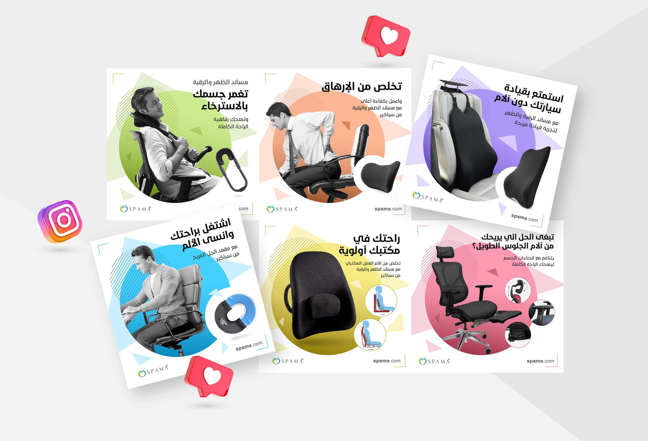 Spama Office Wellness Product Posts